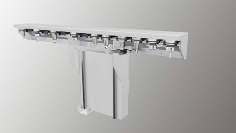 With 14 tool positions the standard linear tool changer is well equipped. With 14 tool positions the standard linear tool changer is well equipped.